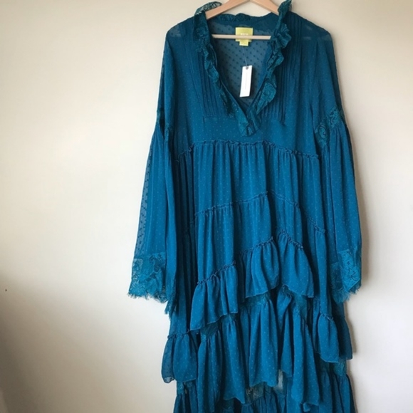 Maeve Meadow Ruffle Dress Anthropologie - Picture 4 of 7